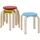 Homcom 4er Set Stapelhocker 36 x 30 x 36 cm Mehrfarbig