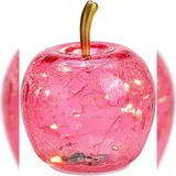 Wurm LED Lichterkette Glas 10er Ø11 cm rosa