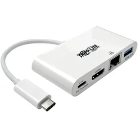 eaton tripp lite series Eaton Tripp Lite USB-C Multiport Adapter - USB 3.x (5Gbps) Hub, Port, GbE, 60W PD Aufladung, HDCP, Weiß U444-06N-H4GU-C