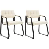 TPFLiving Besucherstühle, Natur, Textil, 59x84x58 cm, Arbeitszimmer, Besucherstühle