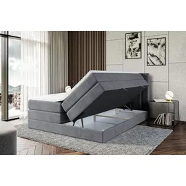 altdecor Boxspringbett CATOR KING - 160x200 - H3/H4 - Dunkelgrau