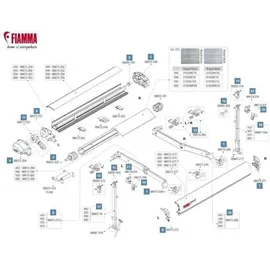 Fiamma Gelenkarm für Markisenlänge 450 - 600 cm