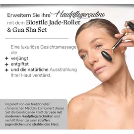 Biostile Massage-Set – Gua Sha Stein und Jade-Roller für strahlende Haut
