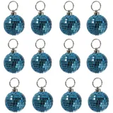 MARELIDA Weihnachtsbaumschmuck Discokugel Spiegelkugel Baumkugel 5cm blau 12St.