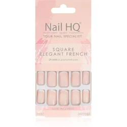 Nail HQ Square künstliche Fingernägel Elegant French 24 St.