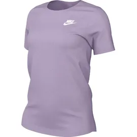 Nike Damen Sportswear Club Short-Sleeve Tee, Violet Mist/White, L