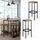 Vicco Barhocker 2er Set Fyrk, Eiche rustikal/Schwarz, 32 x 78 cm 2 Teile
