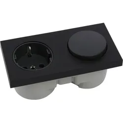 BERKER Berker Integro Pure Elemente schwarz matt - Schalter, Steckdose