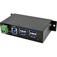 Exsys EX-1504HMS USB 3.2 Gen 1 (3.1 Gen 1) Type-B 5000 Mbit/s Schwarz