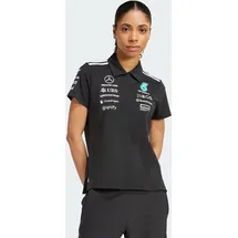 adidas Damen Mercedes - AMG Petronas FORMULA ONE Team Kurzarm-poloshirt Black / White - L