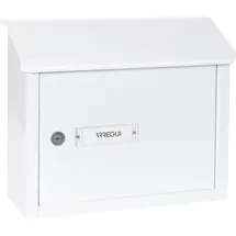 ARREGUI V4071 Maxi Durchwurfbriefkasten Weiß inkl. Zeitungsfach