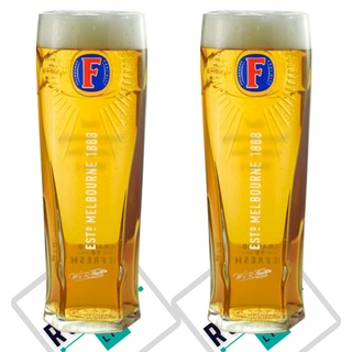 Roxley X2 Fosters Nukleierte Lager-Pint-Gläser, 2 Stück