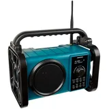 Medion® MEDION MD43277 DAB+ Baustellenradio Bluetooth 5.0 PLL Baustellenradio (DAB+, PLL-UKW Radio, Bluetooth, Aux Eingang, DAB+, Integrierte Akku) blau