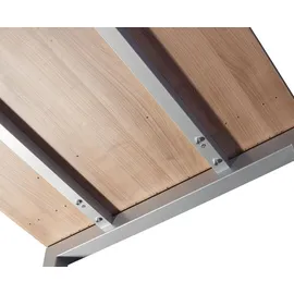 hjh OFFICE PRO Schreibtisch R-Serie Asteiche / Graphit