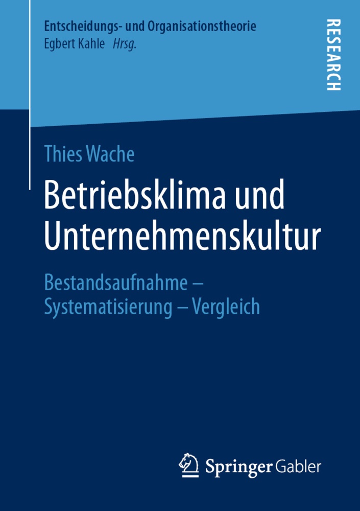 Betriebsklima Und Unternehmenskultur - Thies Wache  Kartoniert (TB)