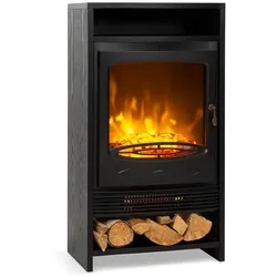 KlarsteinBergamo Elektrischer Kamin 900/1800W Thermostat HolzoptikSchwarz