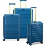 Roncato B-Flying 4 Rollen Kofferset 3-teilig mit Dehnfalte blu laguna