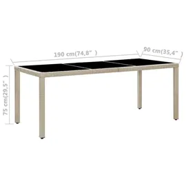 vidaXL Garten-Essgruppe 9-tlg. beige