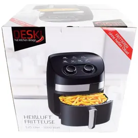 DESKI Heißluftfritteuse 3,5 Liter schwarz