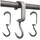 TronicXL 10 Stück Euro-Haken Din 5047 35x12 mm Rohrbahnhaken Rohrhaken Fleischerhaken