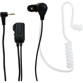 Alecto FRH-10 Duo - Walkie Talkie Headset - In Ear Ohrstöpsel 2 Pack - Ergonomisch und Austauschbare Silikonkappen - Schwarz