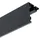 ISOLED VISOR Karniesen-Blende mit Lichtlinienoption für Gardinenprofil Curtain schwarz 200cm