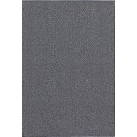 The CarPET Natal Moderner einfarbiger Teppich Wohnzimmer, für die Küche geeignet, Tufting, robuster Kurzflor mit Filz-Rücken, weich & schmutzabweisend, Anthrazit, 160 x 230 cm