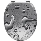Woltu WC-Sitz Toilettensitz mit Absenkautomatik, Grau