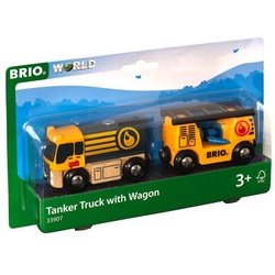BRIO® Spielzeugeisenbahn-Lokomotive Brio World Eisenbahn Fahrzeug Tankwagen mit Anhänger 3 Teile 33907