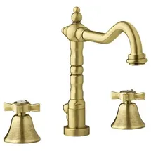 TRIZERATOP Retro 3-Loch Waschtischarmatur Altgold/Bronze