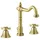 TRIZERATOP Retro 3-Loch Waschtischarmatur Altgold/Bronze