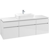 Villeroy & Boch Legato Waschtischunterschrank B76200DH 160x55x50cm, Glossy White