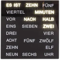 Out of the Blue Uhr mit Deutscher Wort-Anzeige ca. 20 x 20 cm aus Kunststoff