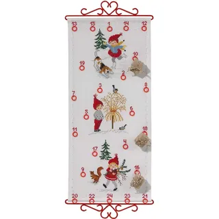 Eva Rosenstand Wandbehang Kreuzstich Set "Adventskalender", Zählmuster, Multifarbig
