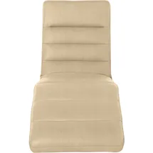 W.Schillig Relaxliege daily dreams Leder/Polyester 65 x 91 x 170 cm Beige mit Kissen