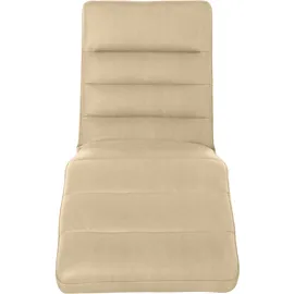 W.Schillig Relaxliege daily dreams Leder/Polyester 65 x 91 x 170 cm Beige mit Kissen