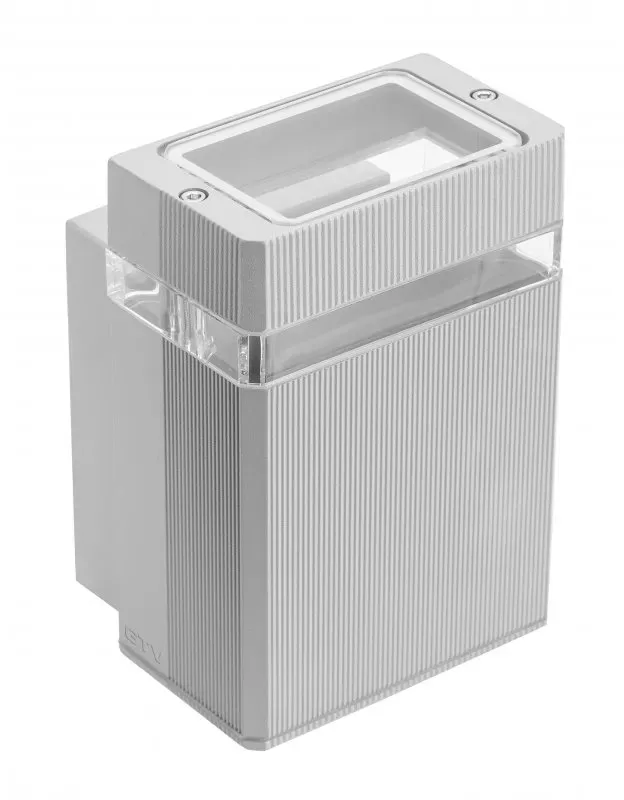 GTV Fassadenleuchte Nessa GU10 50W IP54 - Grau (ohne Leuchtmittel)