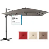Costway Ampelschirm Ø 300 cm Grau