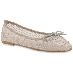 Damen Klassische Ballerinas in Beige