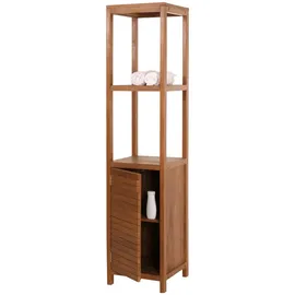 MCW Regal, Braun, Holz, 40x180x40 cm, Badezimmer, hochwertiges B-Grade-Teak (Kernholz, 20-30 Jahre), 180x40cm