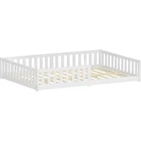 ML-Design Kinderbett 140 x 200 cm Kiefer massiv weiß