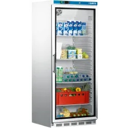 Saro Kühlschrank mit Glastür HK 600 GD, Stahl 323-2030 , 1 Kühlschrank