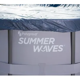 Summer Waves Elite Frame Pool Ø 488 x 122 cm inkl. Filterpumpe, Reinigungsset, Abdeckplane, Poolleiter