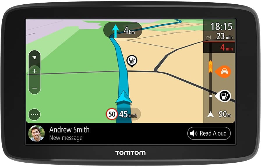 TomTom Navigationsgerät GO Basic (5 Zoll, Stauvermeidung dank TomTom Traffic, Karten-Updates Europa, Updates über WiFi) GO BASIC 5" EU45 T Schwarz