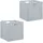 Relaxdays Aufbewahrungskorb geflochten 2er Set 32 x 30 x 31 cm grau