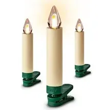 Krinner LED Kerzen, Bavaria Mini Flame 12er Set Elfenbein