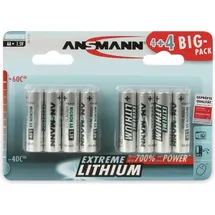 Ansmann Extreme Lithium AA 2850 mAh 8 St.