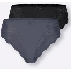 Slip SASSA Gr. 48, schwarz (schwarz, anthrazit) Damen Unterhosen