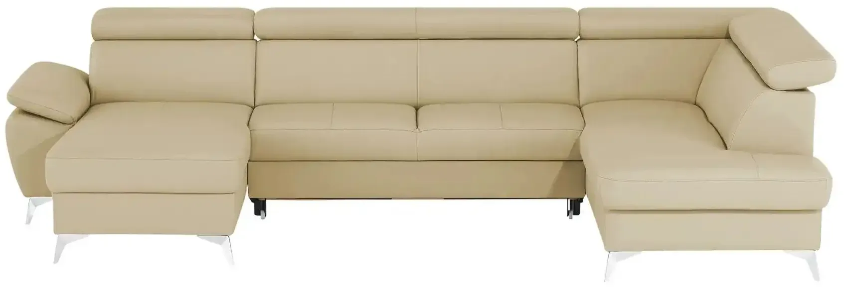 uno Wohnlandschaft mit verstellbarem Kopfteil Apollo ¦ beige ¦ Maße (cm): B: 338 H: 96 T: 210.0