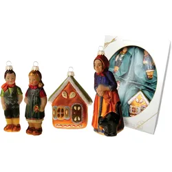 Christbaumschmuck KREBS GLAS LAUSCHA "Hänsel und Gretel, Weihnachtsdeko, Christbaumschmuck", bunt, H:17cm Ø:8cm, Glas, Weihnachtsbaumschmuck, mundgeblasen